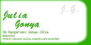julia gonya business card
